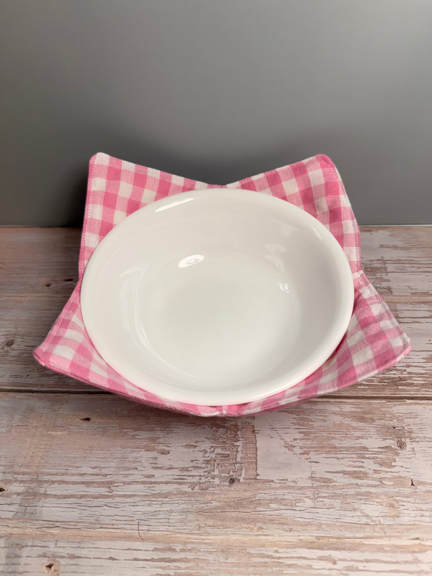 Bowl Cozy - 4 Pack - Pink Gingham