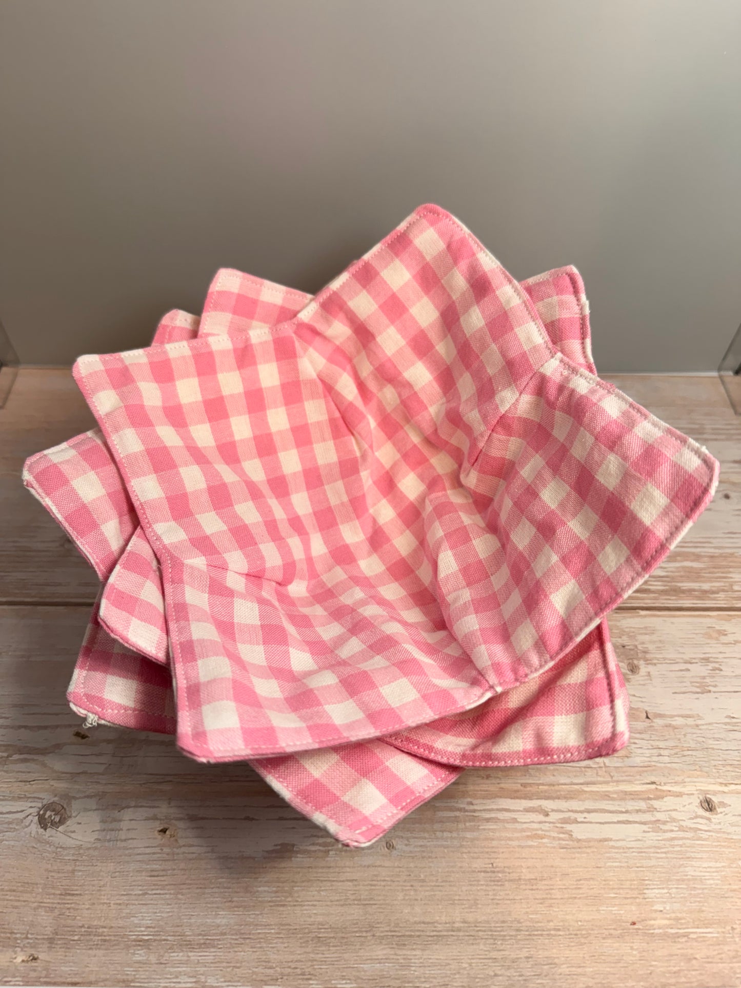 Bowl Cozy - 4 Pack - Pink Gingham