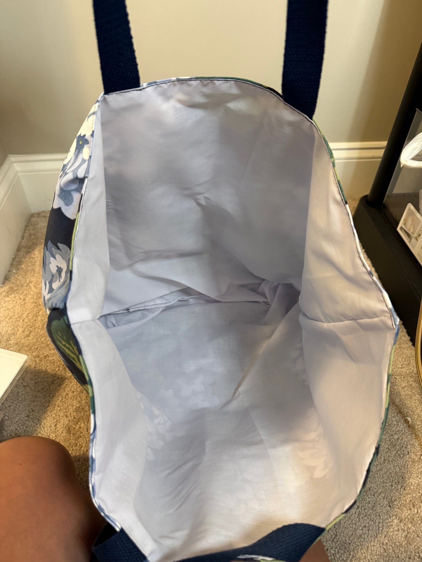 Blue Floral Tote
