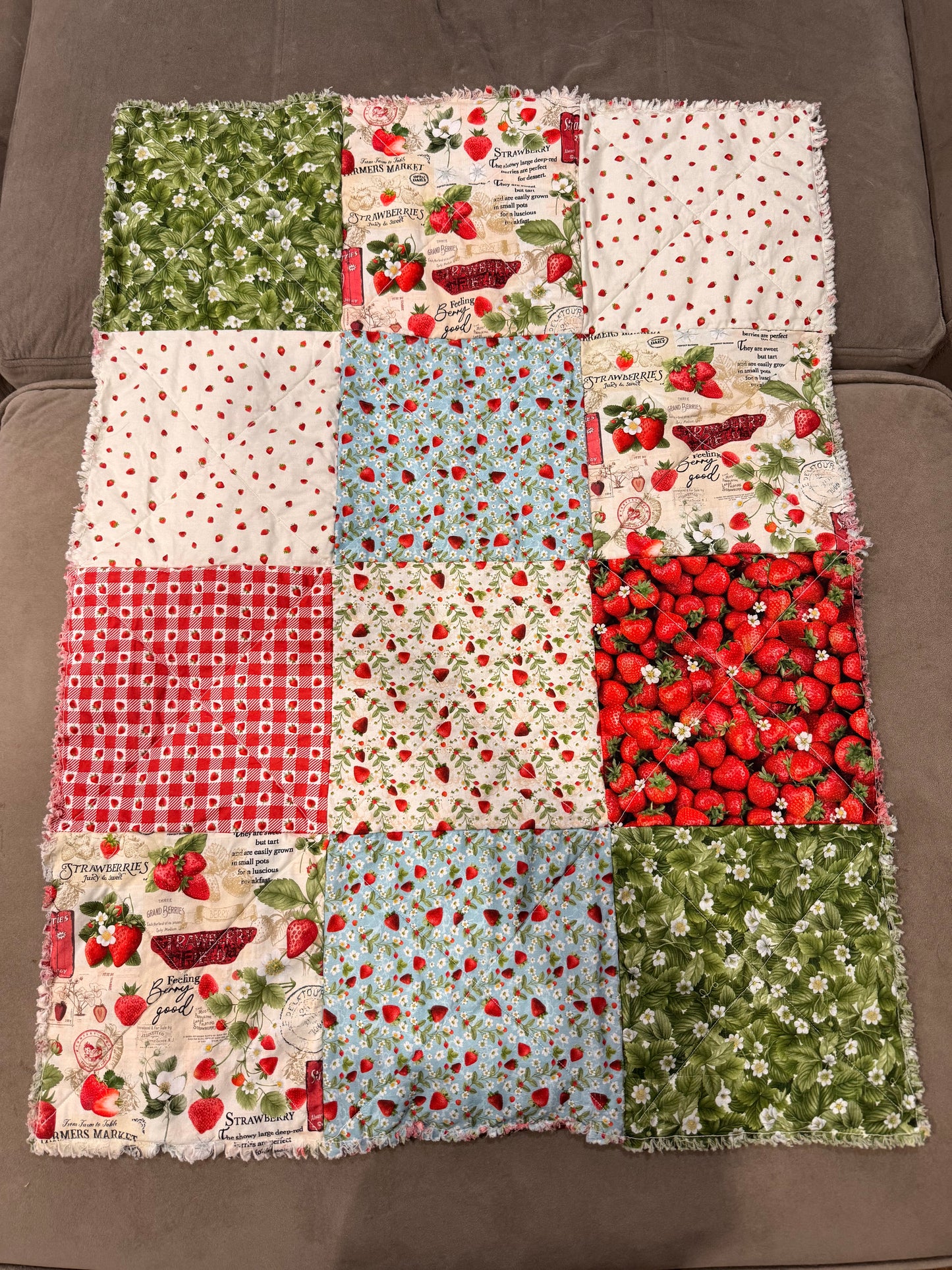 Strawberry Patch Rag Quilt