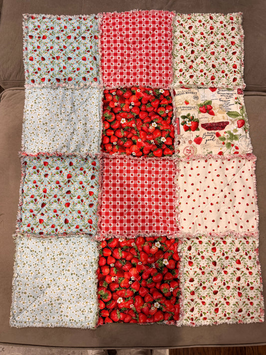 Strawberry Patch Rag Quilt